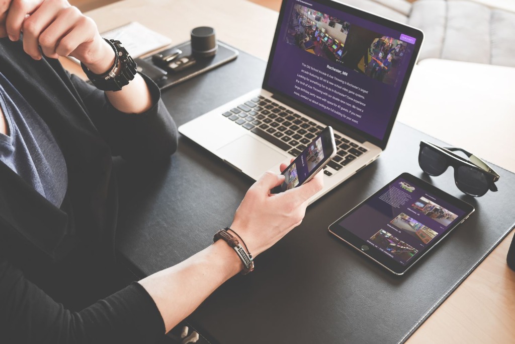 Old School Arcade Redesign - Responsive View